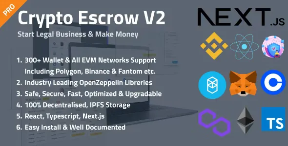 Crypto Escrow v1.3.0 - Decentralised Web3 Escrow Platform