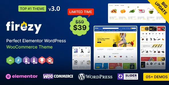 Firezy WP - Elementor Multi-purpose WooCommerce Theme