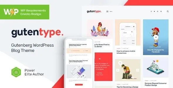 Gutentype - 100% Gutenberg Blog Theme + Elementor