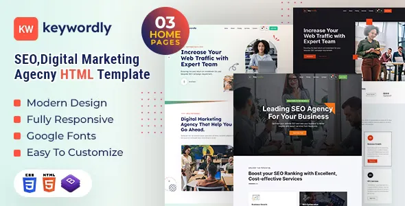 Keywordly - Digital Marketing Agency HTML Template