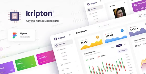 Kripton Admin - Cryptocurrency Dashboard UI Design Template Figma