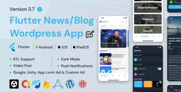 NewsPro v3.7.0 - Blog / News / Article App for Wordpress