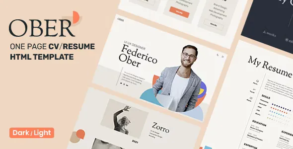 Ober - CV Resume HTML Template