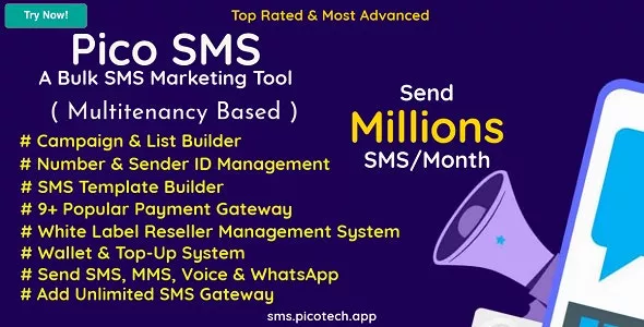 PicoSMS v5.6 - A Bulk SMS Marketing Tool