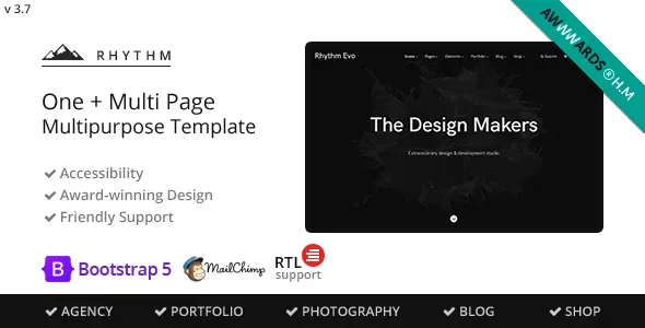 Rhythm - Multipurpose One/Multi Page Template