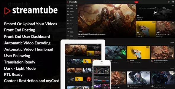 StreamTube v3.0.20 - Video Streaming WordPress Theme