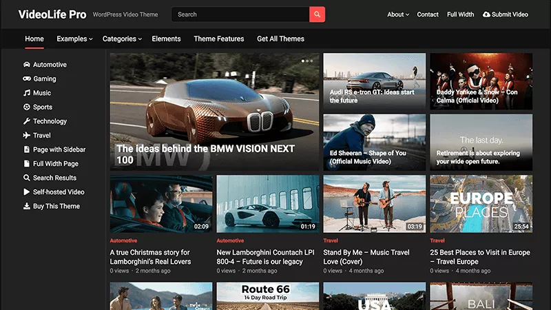 VideoLife Pro WordPress Theme