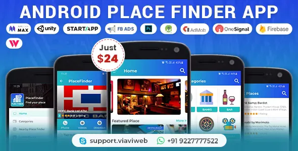 Android Place Finder (Near Me,Tourist Guide,City Guide,Explore Location, Admob with GDPR)