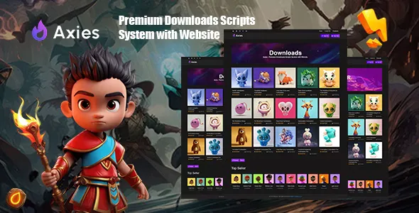 Axies - Premium Downloads Scripts System with Website