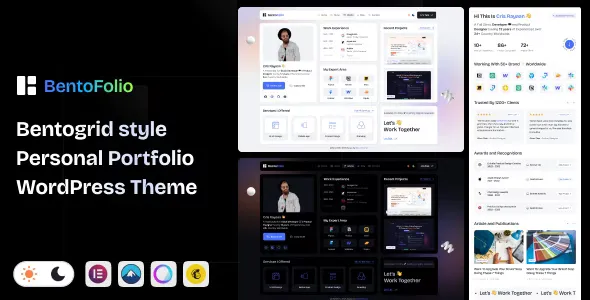 Bentofolio - Personal Portfolio WordPress Theme