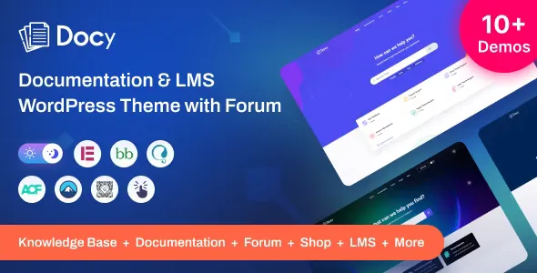 Docy - Premium Documentation, Knowledge Base & LMS WordPress Theme with Forum