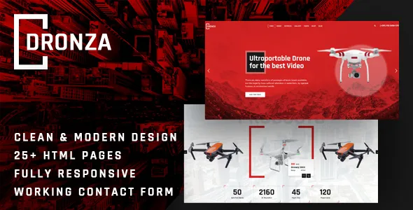 Dronza - Drone Aerial Photography HTML5 Template