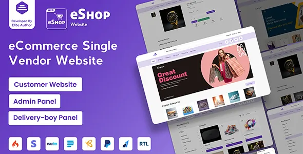 eShop Web - eCommerce Single Vendor Website