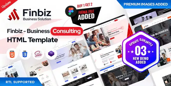 Finbiz - Consulting Business HTML Template + RTL