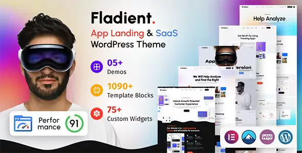 Fladient - App Landing Page WordPress Theme