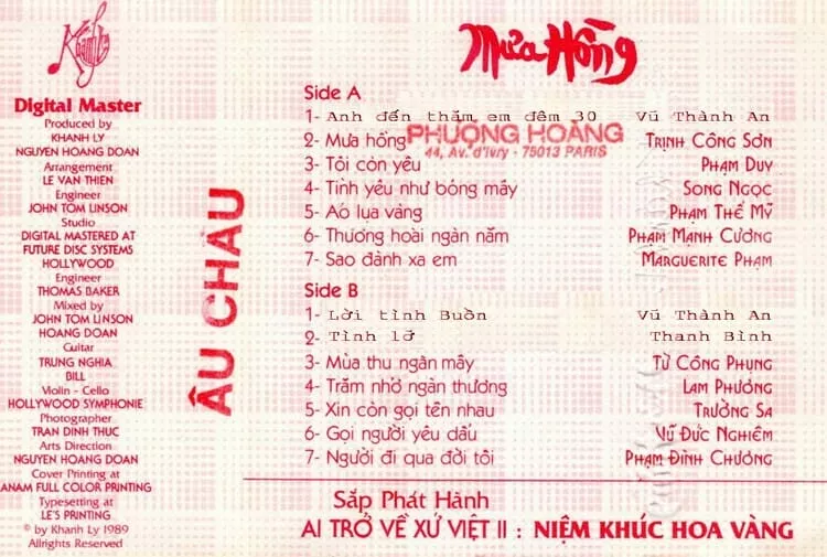 Khánh Ly - Mưa Hồng 1989