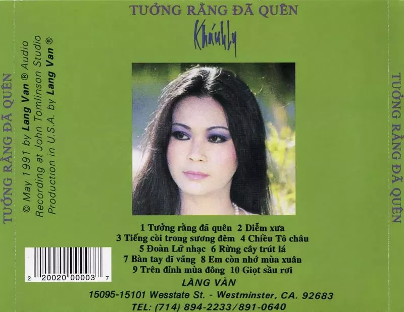 Khánh Ly - Tưởng Rằng Đã Quên 1991