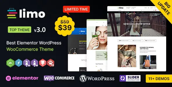 Limo WP - Elementor Multi-purpose WooCommerce Theme