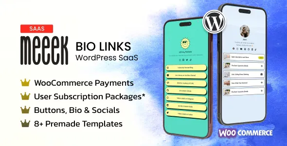 Meeek - Bio Links SaaS (WordPress)