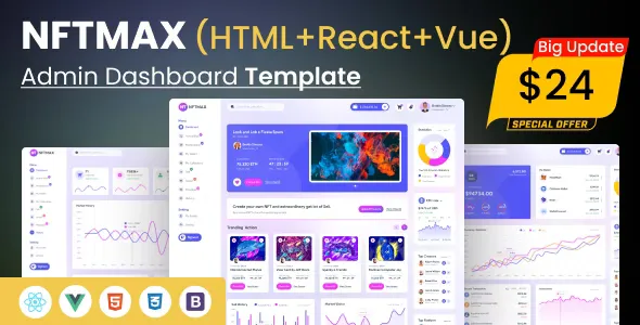 NFTMAX - Bootstrap 5 Admin Templates