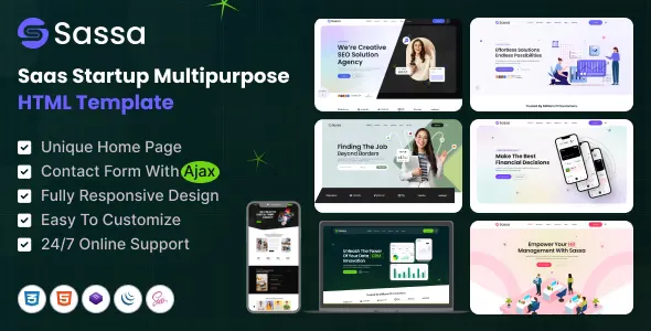 Sassa - Sass Startup Multipurpose HTML Template