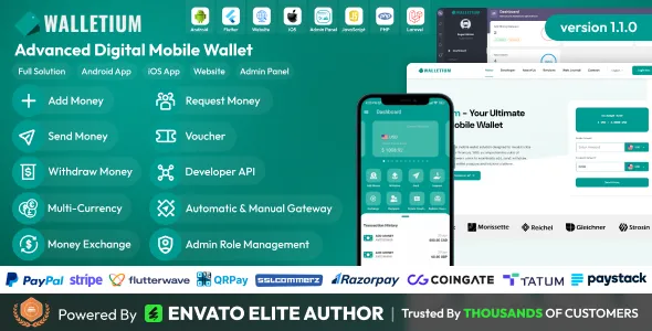 Walletium - Digital Wallet and Payment Gateway Full Solution