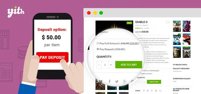 YITH WooCommerce Deposits / Down Payments Premium