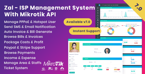 Zal - ISP Management System with Mikrotik API