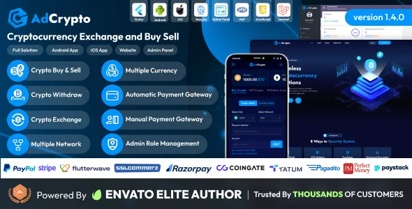 AdCrypto - Cryptocurrency Exchange and Buy Sell Full Solution