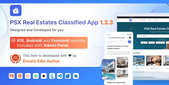 Classified For RealEstates - Classified App with Frontend and Admin Panel