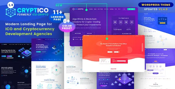 Cryptico - ICO Crypto Landing & Cryptocurrency WordPress Theme