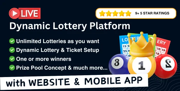 Dynamic Lottery & Competition Platform - Online Lotteries, Lucky Draws, Raffles, and Contests