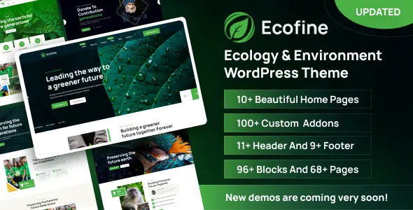 Ecofine - Ecology & Environment WordPress Theme