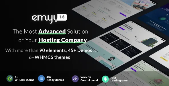 EMYUI - Multipurpose Web Hosting with WHMCS Template