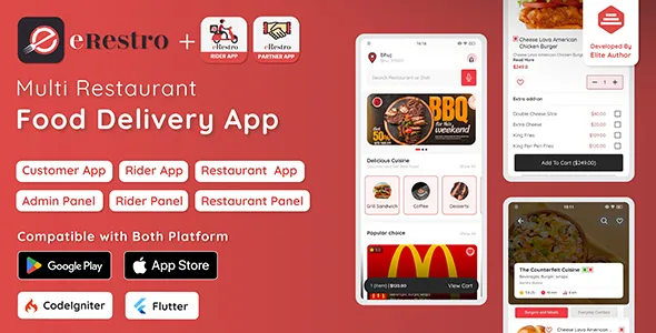 eRestro - Multi Restaurant Flutter App