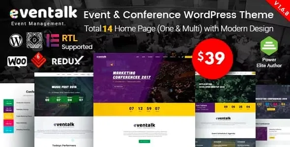 EvnTalk - Event Conference WordPress Theme