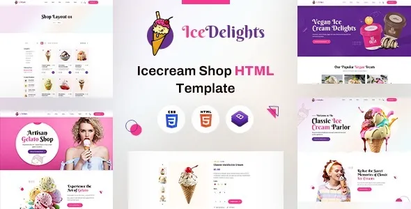 IceDelights - Ice Cream Shop HTML Template