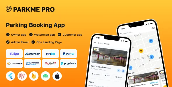 ParkMePRO - Flutter Complete Car Parking App with Owner and WatchMan App