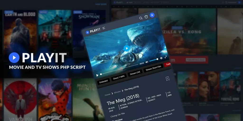 Playit - Movie and Series PHP Script