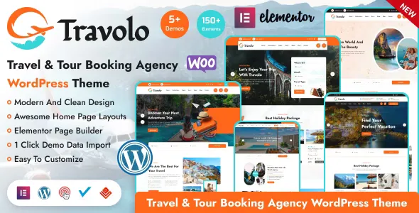 Travolo - Travel Agency & Tour Booking WordPress Theme