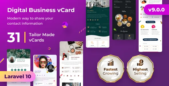 VCard SaaS - Digital Business Card Builder SaaS - Laravel VCard Saas - NFC Card