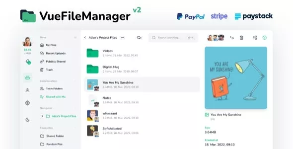 Vue File Manager Pro - Your Professional Storage Cloud Platform