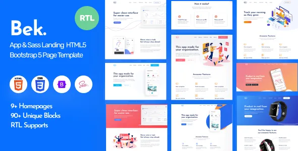 Bek - Saas & Software HTML5 + RTL Template