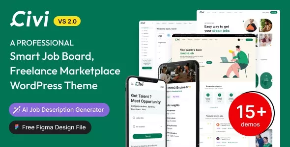 Civi - Job Board, Freelance Marketplace WordPress Theme