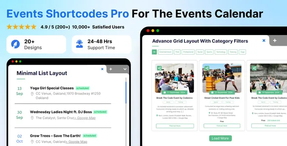 Events Shortcodes & Block Pro for The Events Calendar