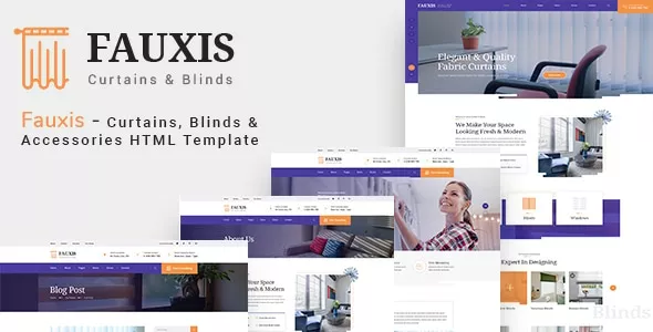 Fauxis - Windows Curtains & Doors Service HTML Template