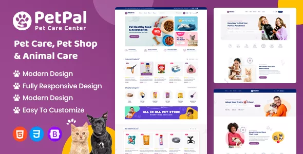 Petpal - Pet Care and Pet Shop HTML Template