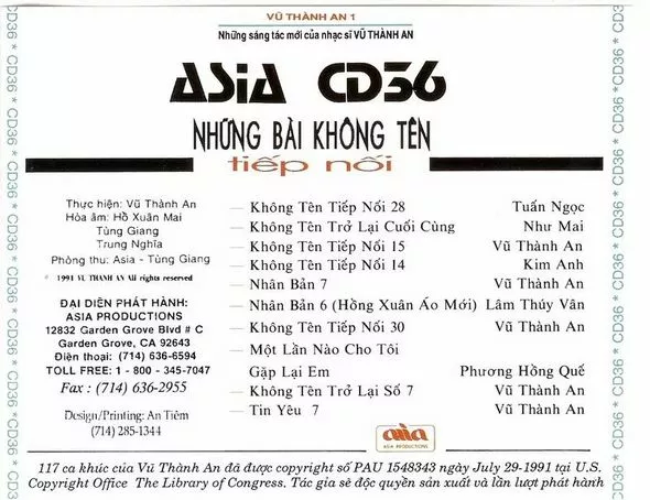 Tình Khúc Vũ Thành An - Những Bài Không Tên Tiếp Nối