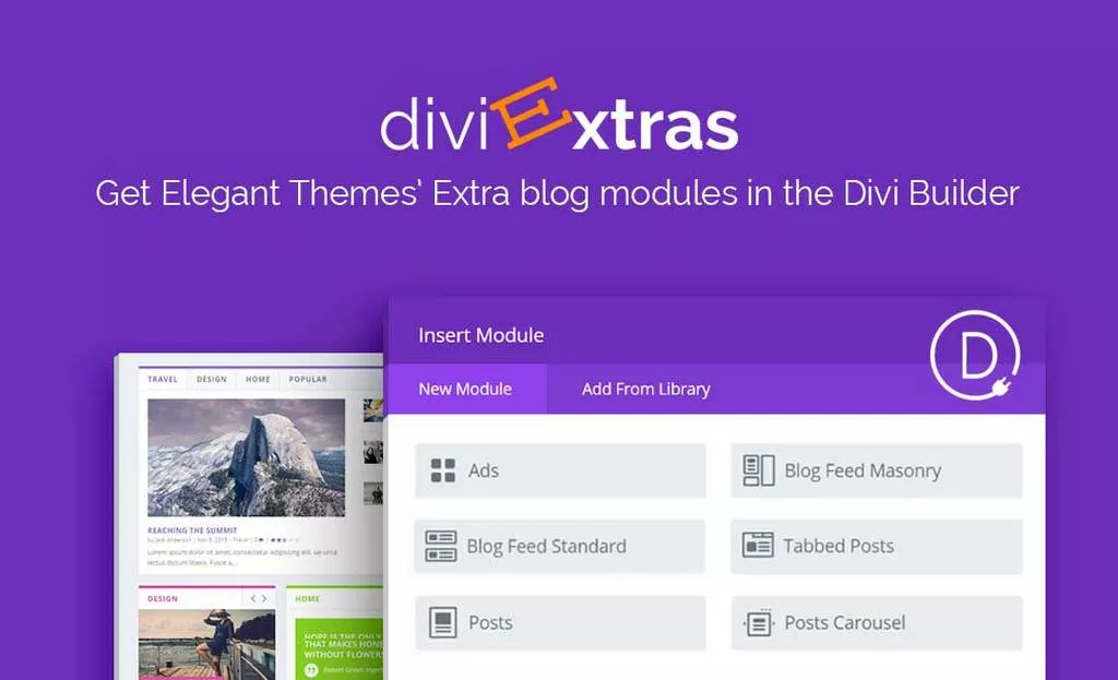 Divi Extras - Adds 7 New Post Modules