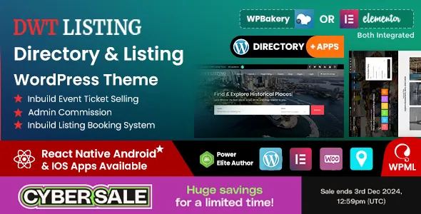 DWT - Directory & Listing WordPress Theme